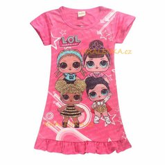 Dětské šaty, šatičky L.O.L. surprise růžové 130