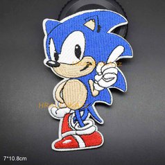 Vyšívaná nášivka Sonic the Hedgehog 7x10,8cm