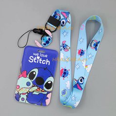 Klíčenka šňůra na krk s cedulkou Stitch