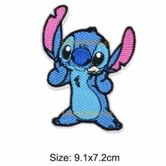 Vyšívaná nášivka Lilo a Stitch 8,8x6,9 cm