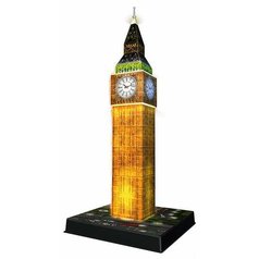 Puzzle 2412588 Big Ben - Noční edice 3D - 216 dílků