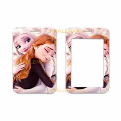 Klíčenka 24302 na krk s cedulkou na ID karty Frozen, Elsa a Anna