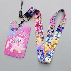 Klíčenka 24609 krk s cedulkou na ID karty My little Pony, Pinkie Pie