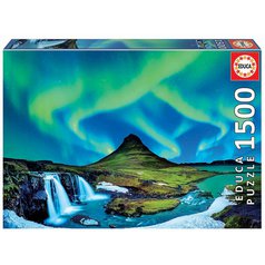 Puzzle 90412 Severní polární záře na Islandu 1500 dílků
