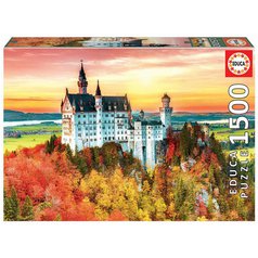 Puzzle 90429 Podzim v německém Neuschwansteinu 1500 dílků