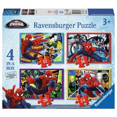 Puzzle 073634 Spiderman  4 v 1 - dílky 12,16, 20, 24