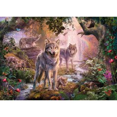 Puzzle 151851 Vlci v lese 1000 dílků