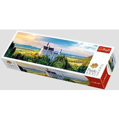 Puzzle 29028 Zámek Neuschwanstein panorama - 1000 dílků